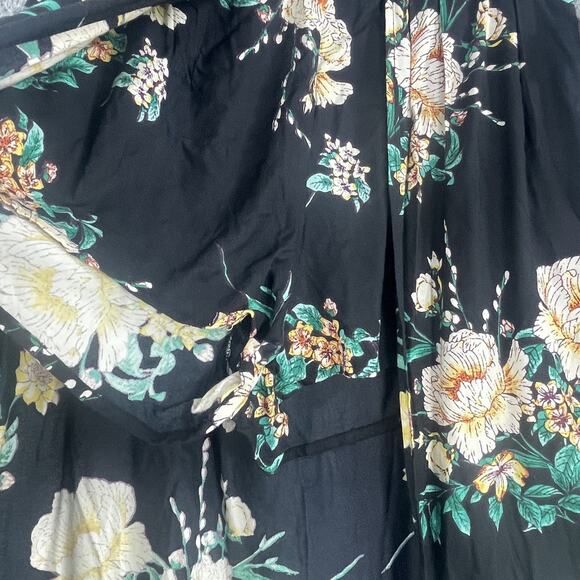 Derek Heart Skirt Shorts Womens Jr M Black Floral Maxi Flowing Boho Lightweight - Picture 7 of 11